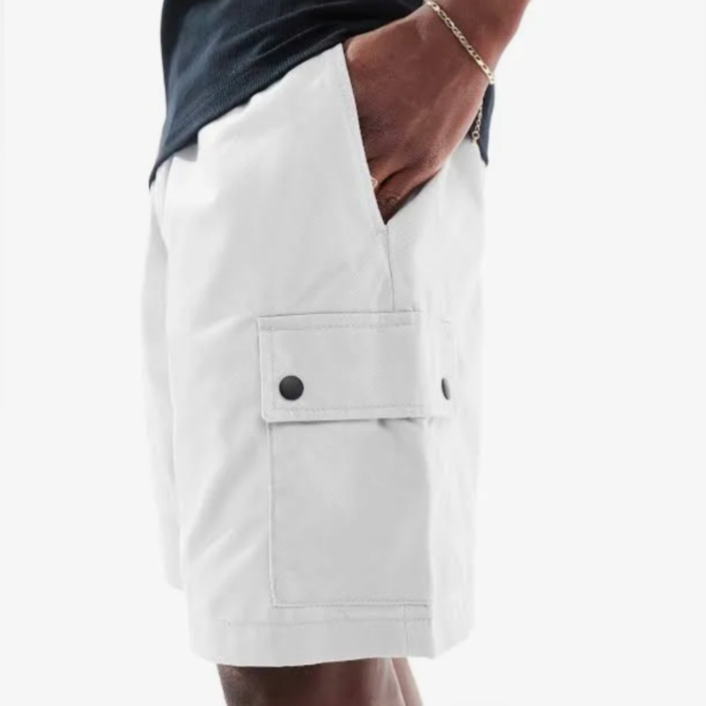 Jack & Jones JPSTBILL Snap Cargo Shorts Glacier Grey Size XL New With Tags!